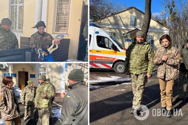Марина Порошенко доставила польскую гуманитарную помощь в Киевский военный госпиталь