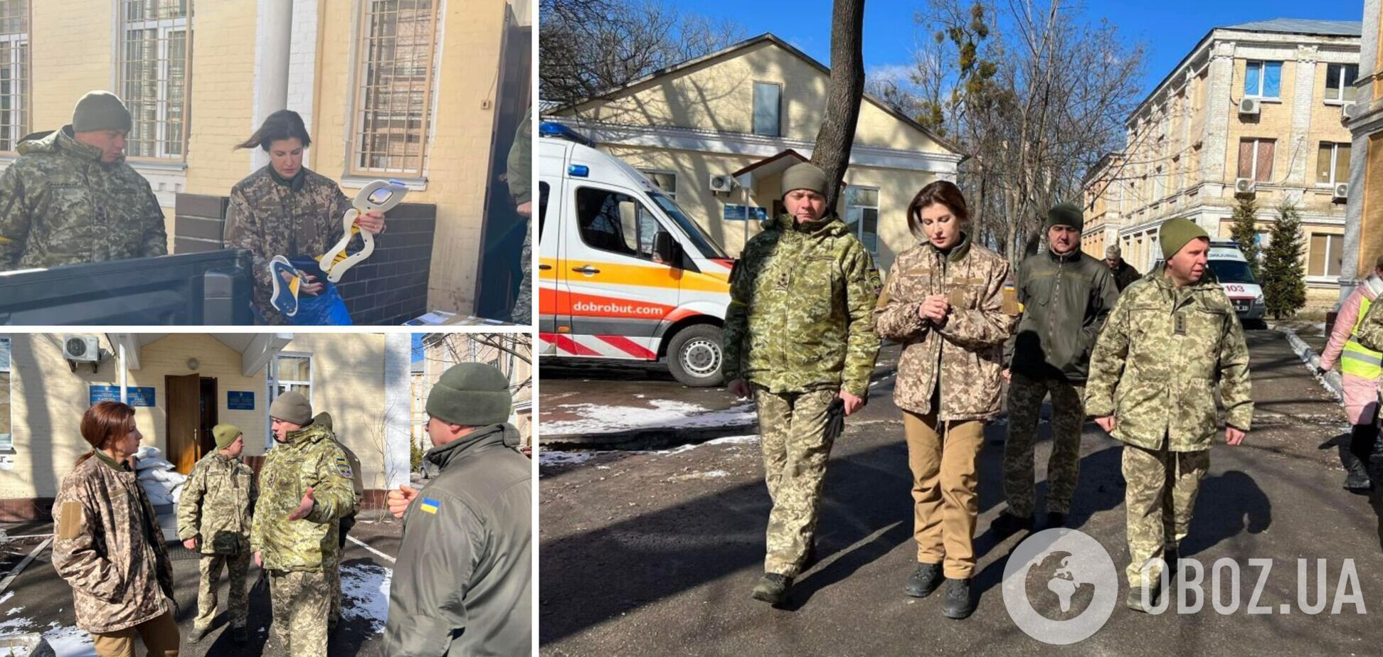 Марина Порошенко доставила польскую гуманитарную помощь в Киевский военный госпиталь