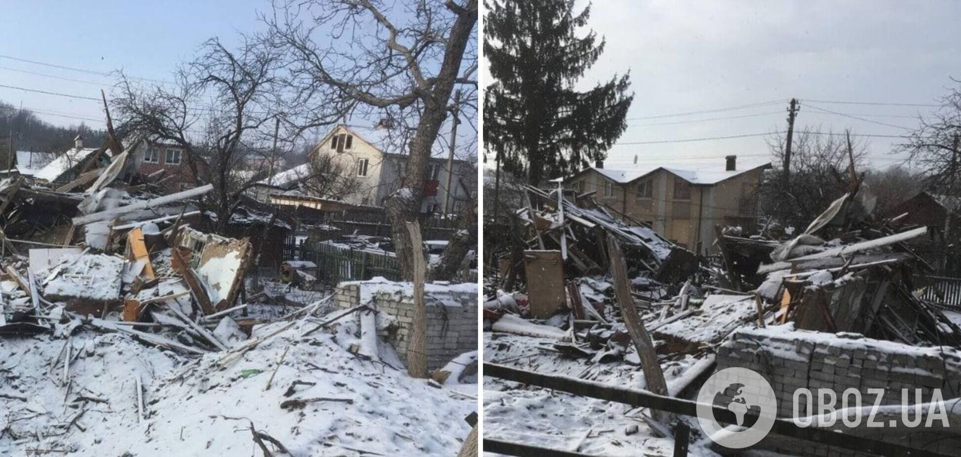 Разрушенный оккупантами дом в Житомире