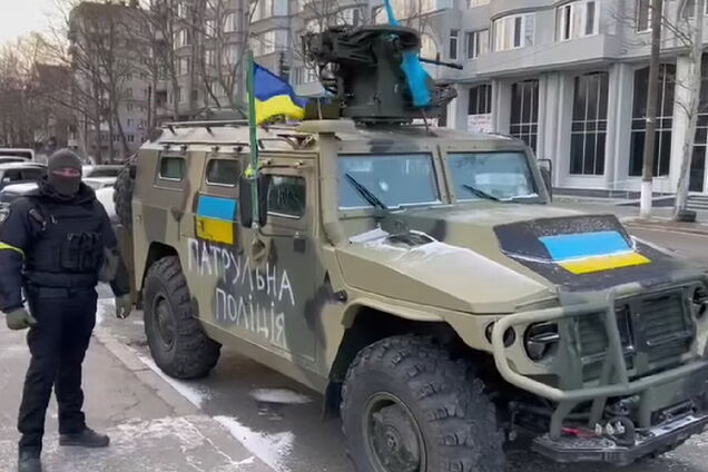 Патрульная полиция Николаева получила трофейный броневик