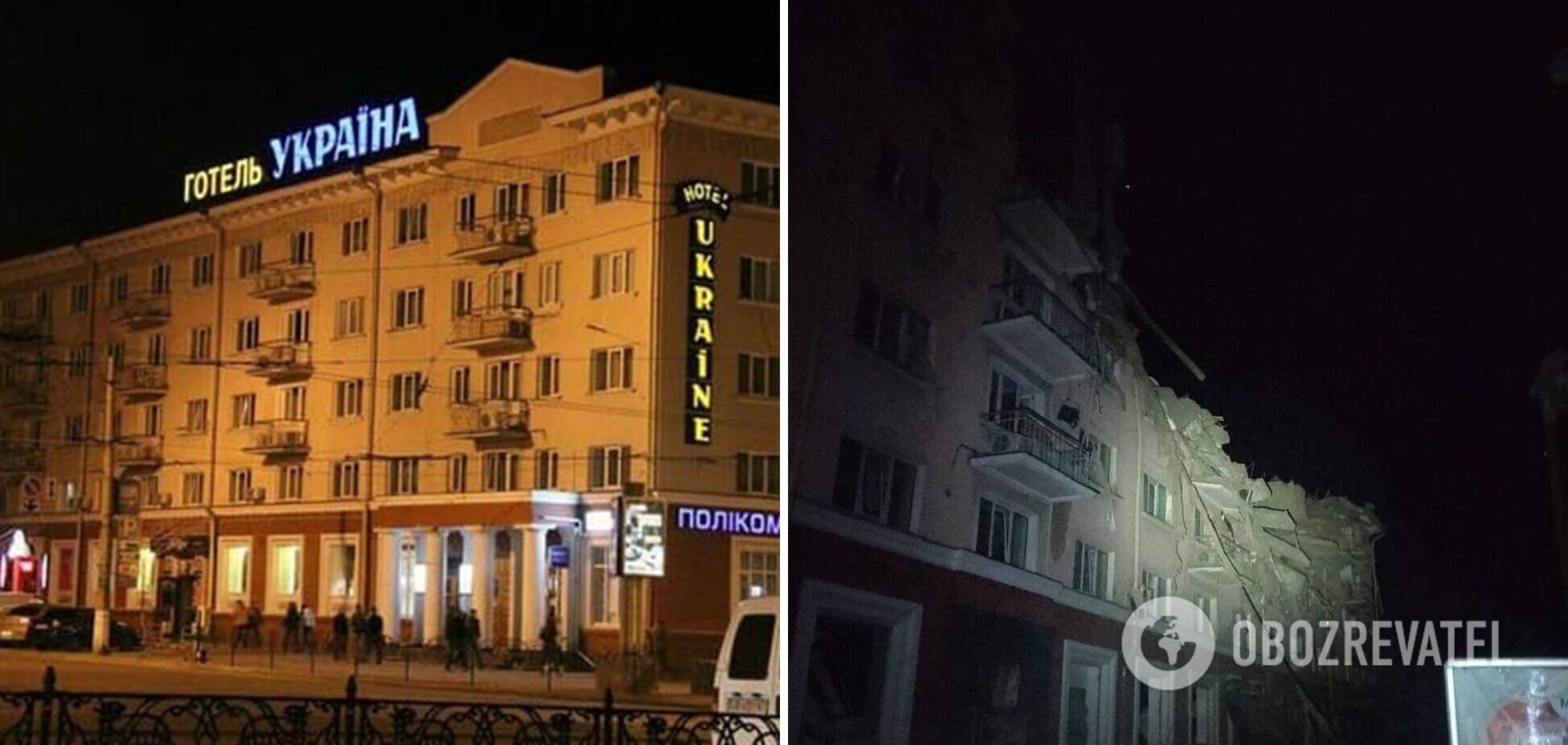 Оккупанты разбомбили в Чернигове отель 'Украина': он был одной из визитных карточек города. Фото