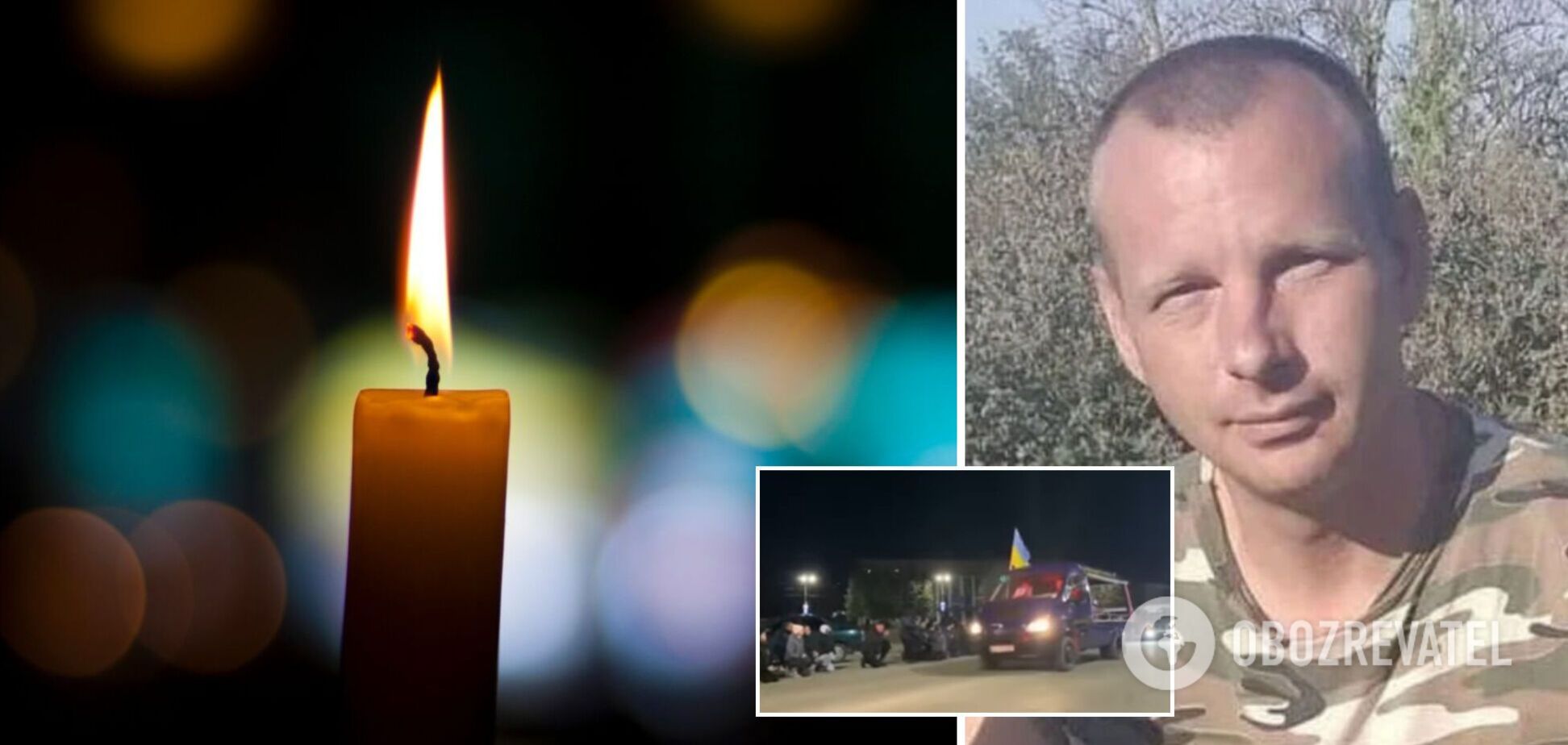 На Хмельнитчине сотни людей стали на колени, встречая погибшего Героя. Видео