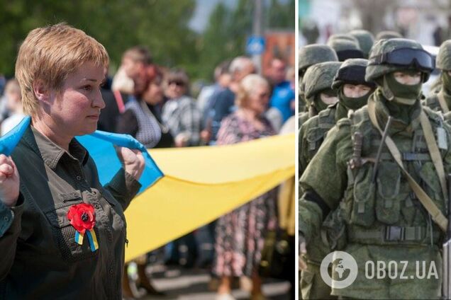 В Мелитополе оккупанты прямо с митинга похитили активистку, выступившую против РФ. Видео