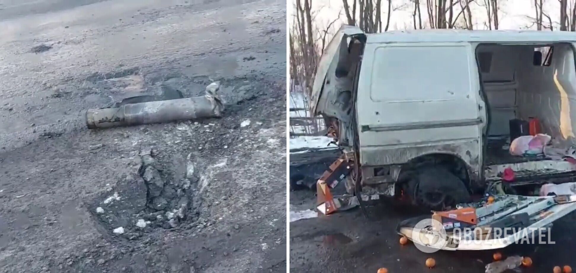 Детям не довезли мандарины: под Харьковом оккупанты обстреляли авто с гуманитарной помощью. Видео