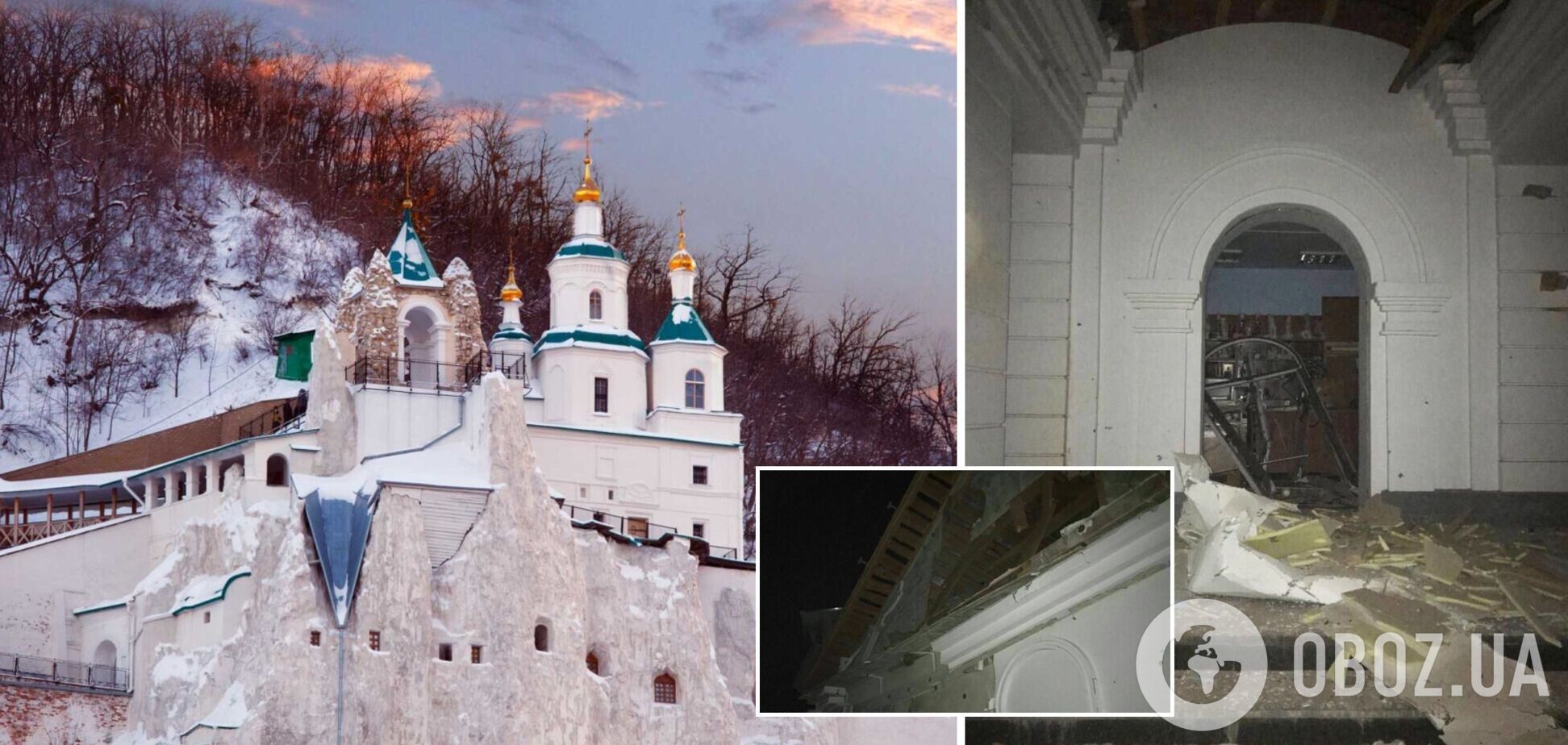 Российские оккупанты обстреляли Святогорскую лавру, где находились украинские беженцы. Фото и видео