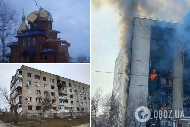 На Донбасі окупанти обстріляли житлові будинки, храм, кафедральний собор та завод. Фото