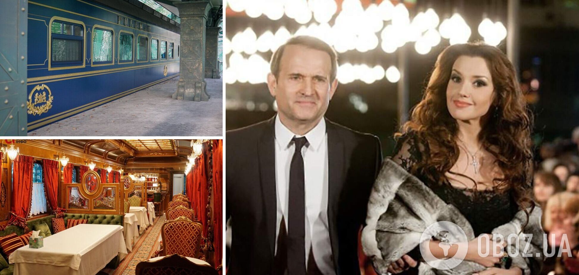 Во дворце Медведчука нашли 'Золотой вагон-ресторан' со стаканами с гербом России. Фото