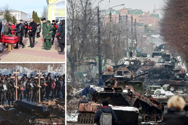 У Росію масово пішли труни з України: з'явилися фото похорону з різних куточків країни-агресора