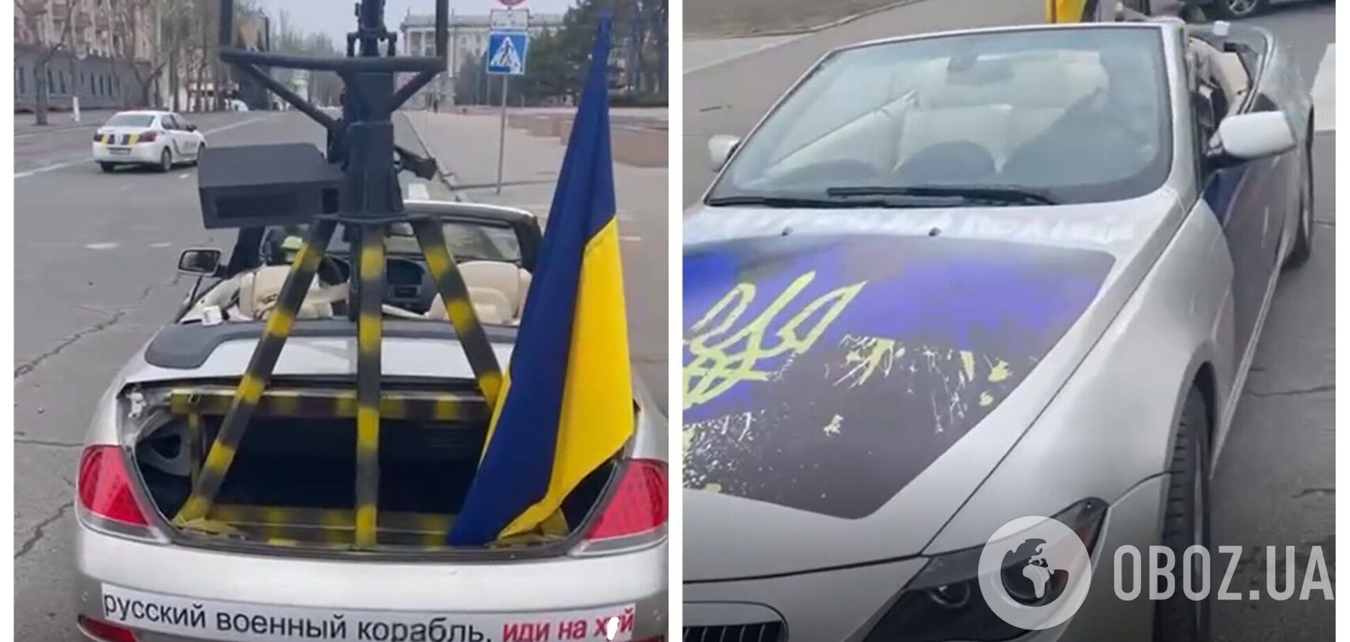 Виталий Ким подарил патрульным Николаева кабриолет BMW с установленным пулеметом. Видео