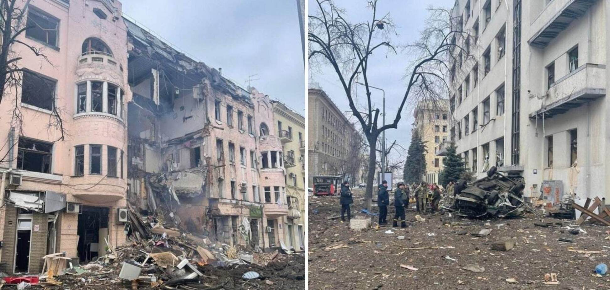 Оккупанты нанесли ракетный удар по дому в Харькове: под завалами могут находиться люди. Фото