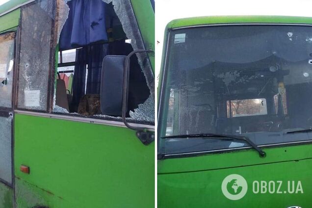 На Луганщині та Харківщині окупанти обстріляли автобуси з людьми, яких евакуювали. Фото