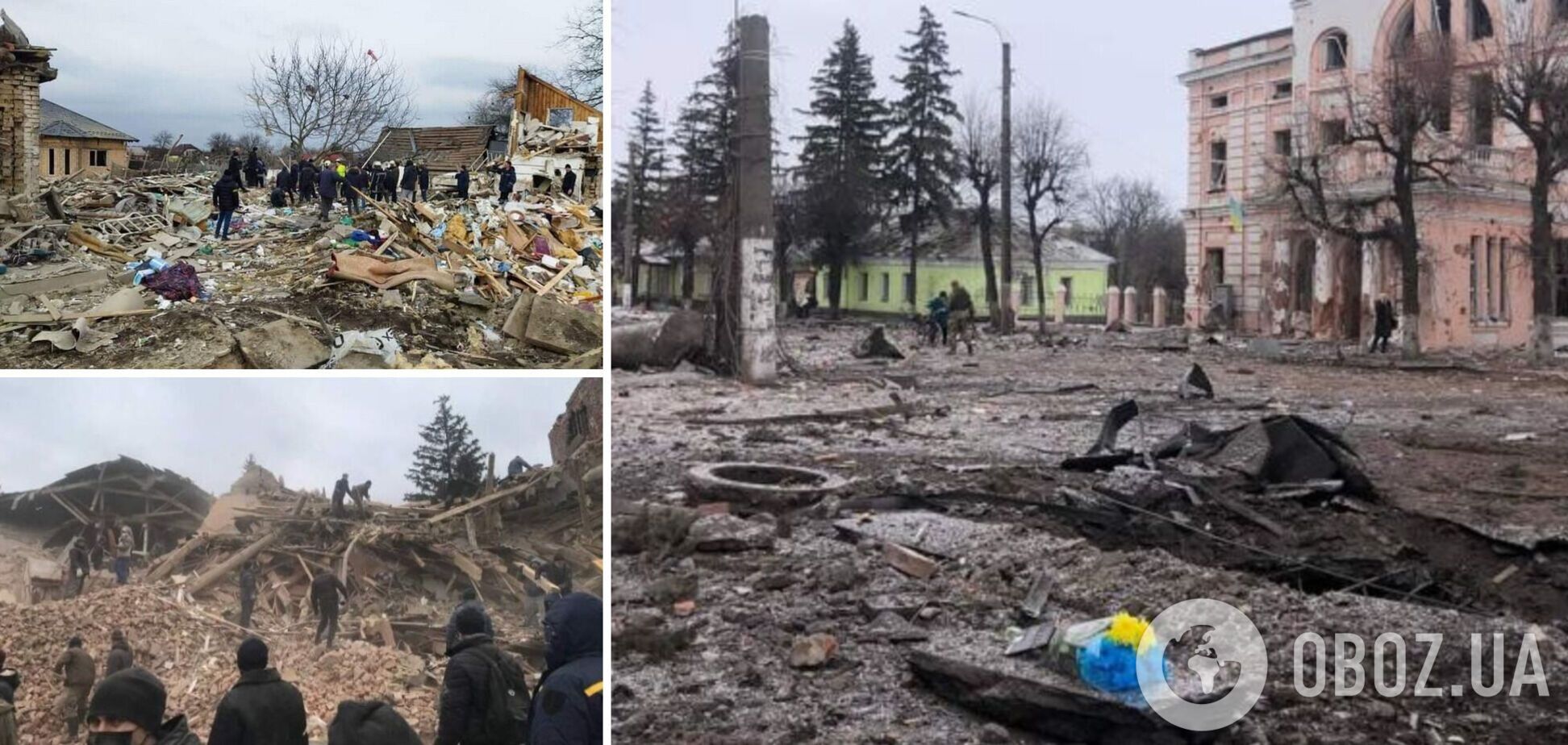 Как выглядит Ахтырка на Сумщине после вражеских ударов: в сети показали видео с высоты