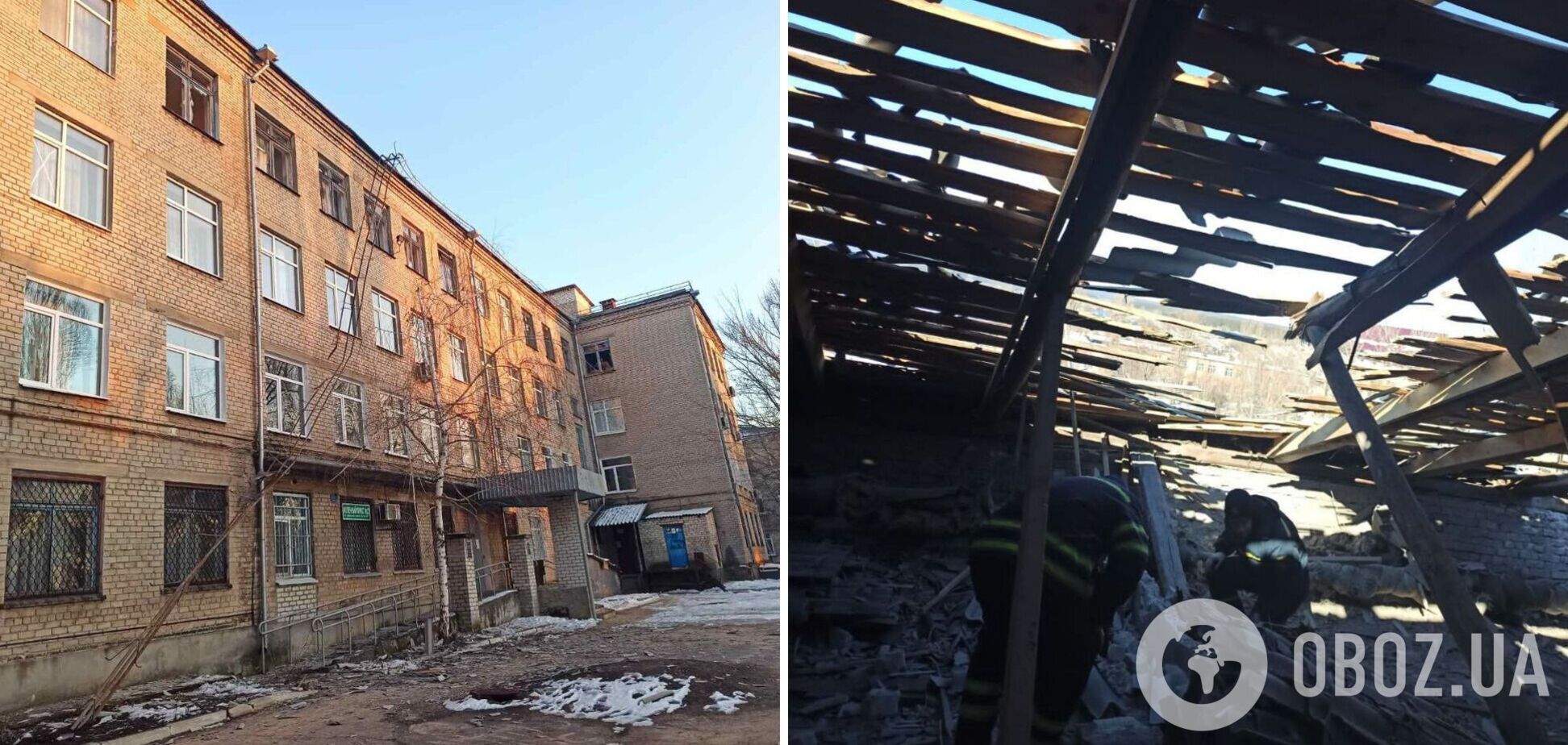 Российские оккупанты обстреляли больницу в Рубежном: разрушен родильный стационар. Фото