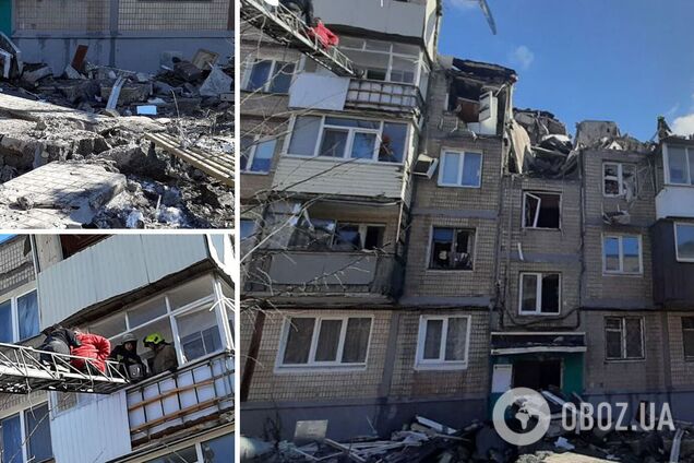 У Харкові окупанти влаштували обстріл під час евакуації людей зі зруйнованого будинку. Відео