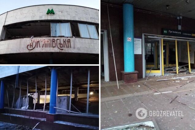 Была повреждена наземная часть станции метро