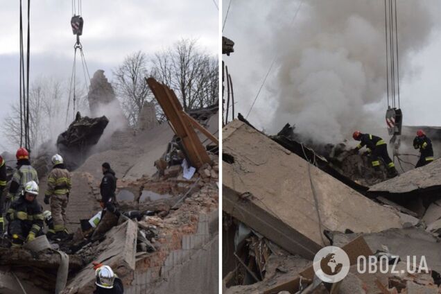 Наслідки удару по телевежі під Рівним