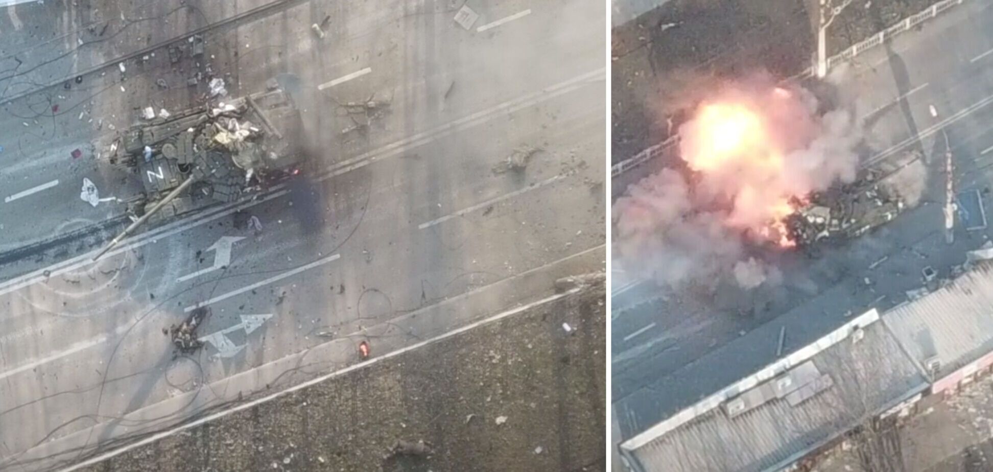 'Азов' работает! В Мариуполе уничтожили танк оккупантов. Видео