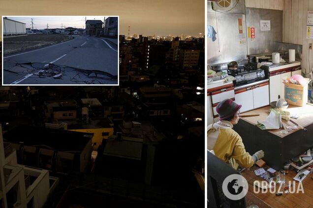 Японию всколыхнуло мощное землетрясение: есть погибшие, более 160 человек пострадали. Фото