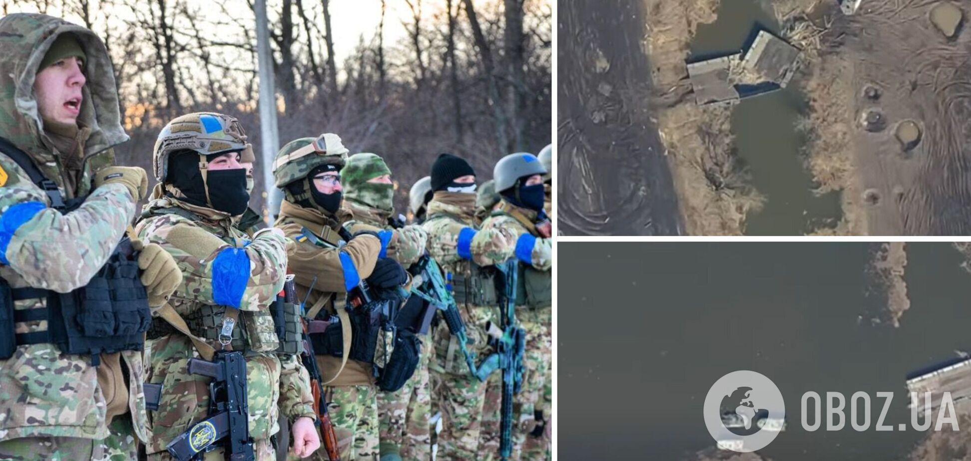 На Киевщине ТрО и ВСУ уничтожили понтонную переправу оккупантов. Видео