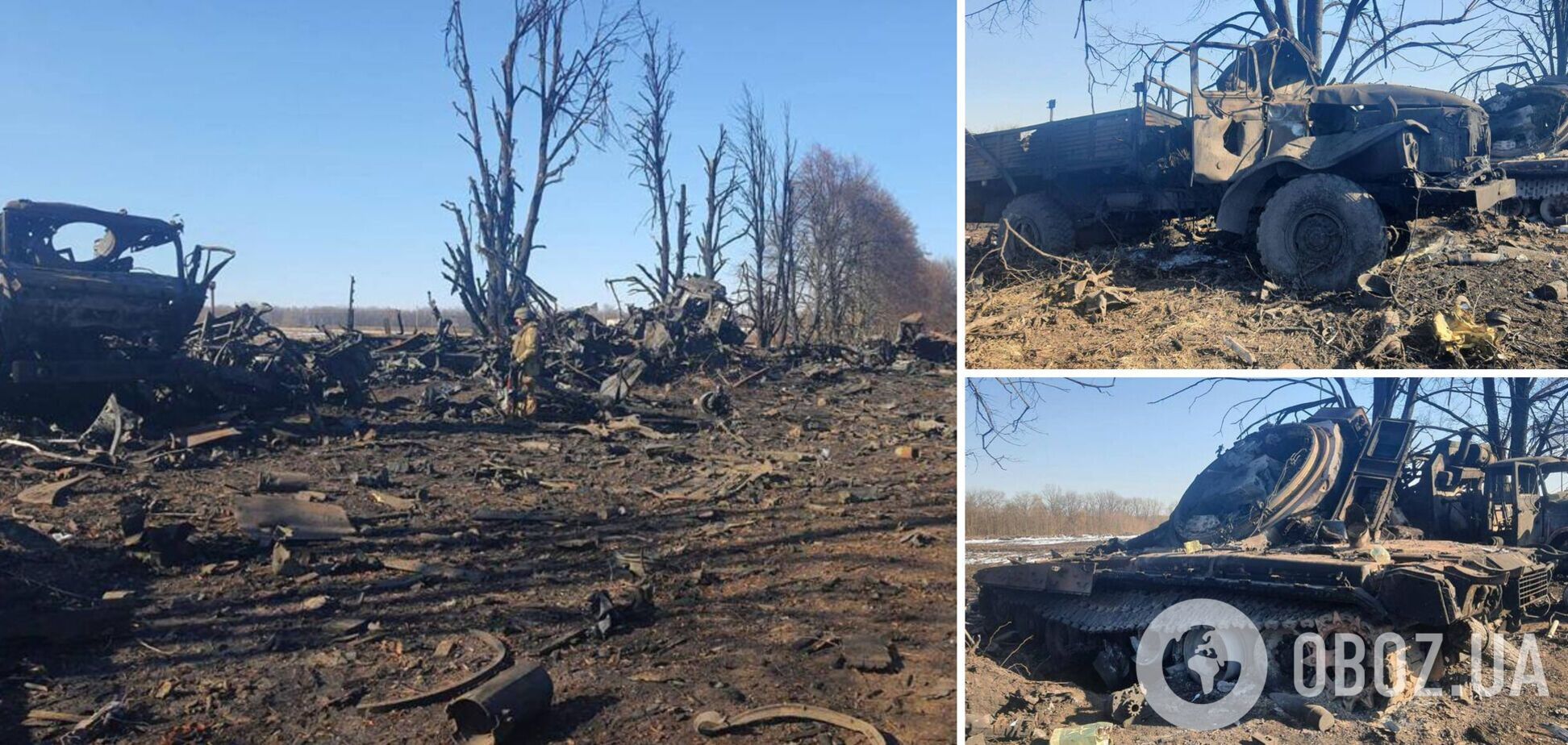ВСУ в Сумской области уничтожили колонну вражеской техники