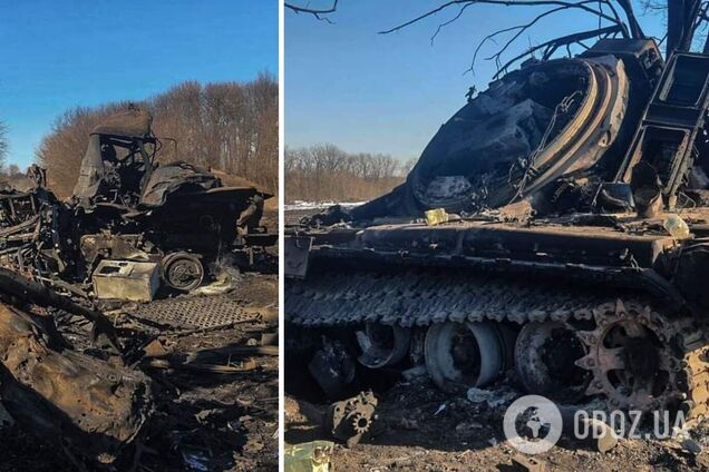 ЗСУ знищили колону російської техніки на Сумщині. Фото