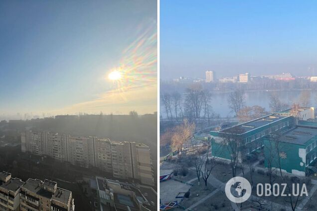 В Киеве стоит густой смог