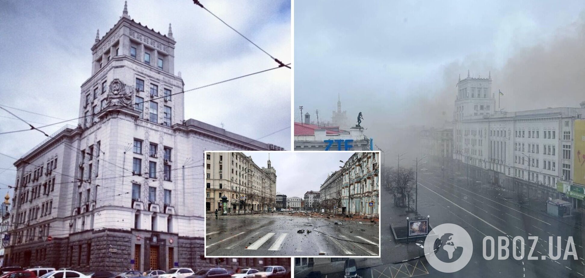 Взрывной волной вынесло окна и двери: как выглядит горсовет в Харькове после удара оккупантов. Фото и видео