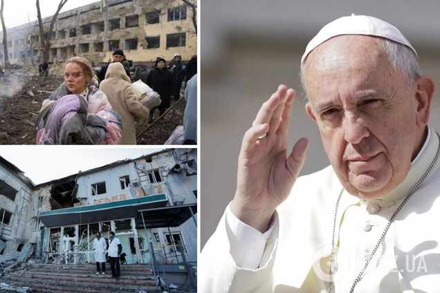 'Будем рядом с этим народом!' Папа Римский заговорил по-украински и призвал весь мир остановить войну