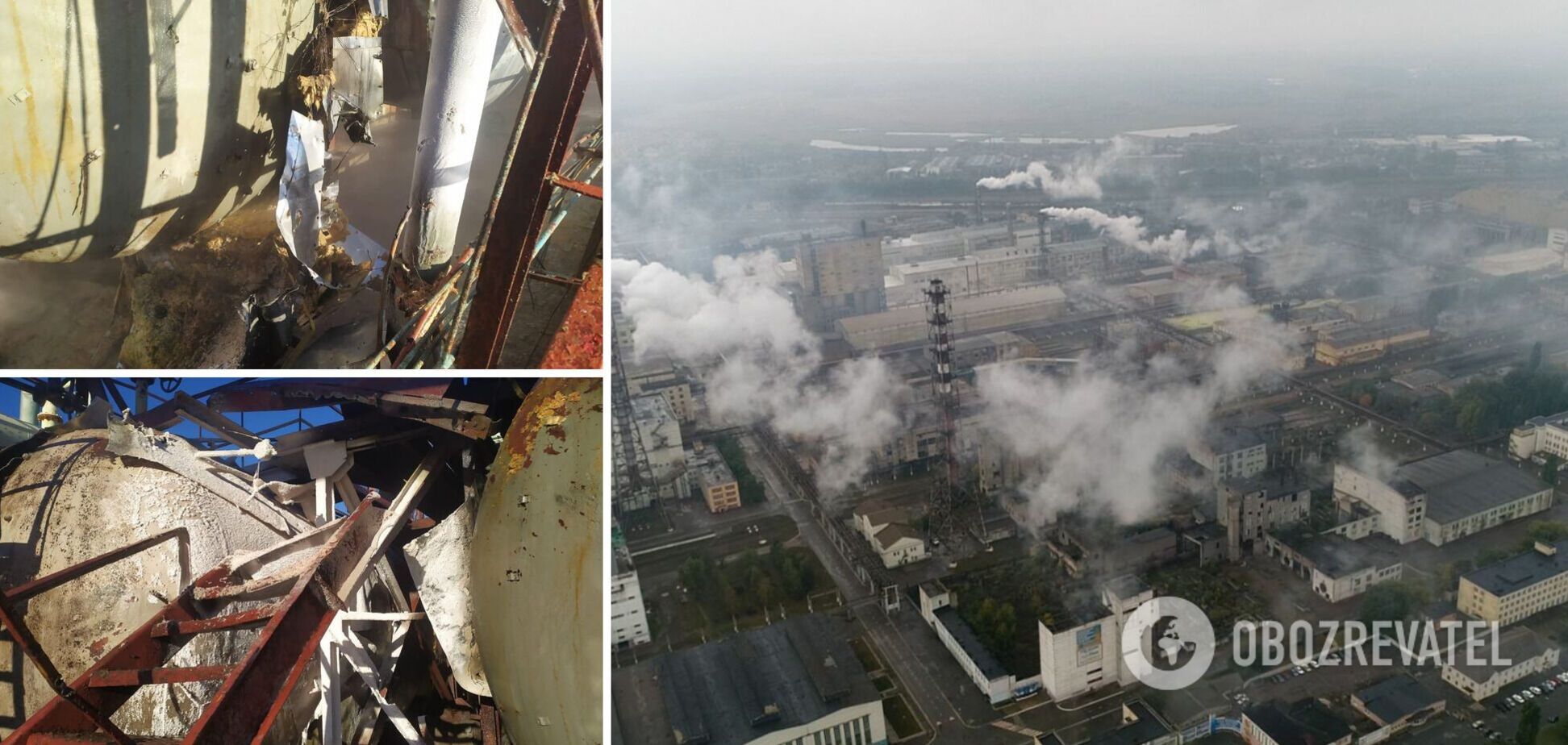 На заводе 'Сумыхимпром' произошла утечка аммиака из-за обстрела со стороны оккупантов, есть пострадавший. Фото и видео