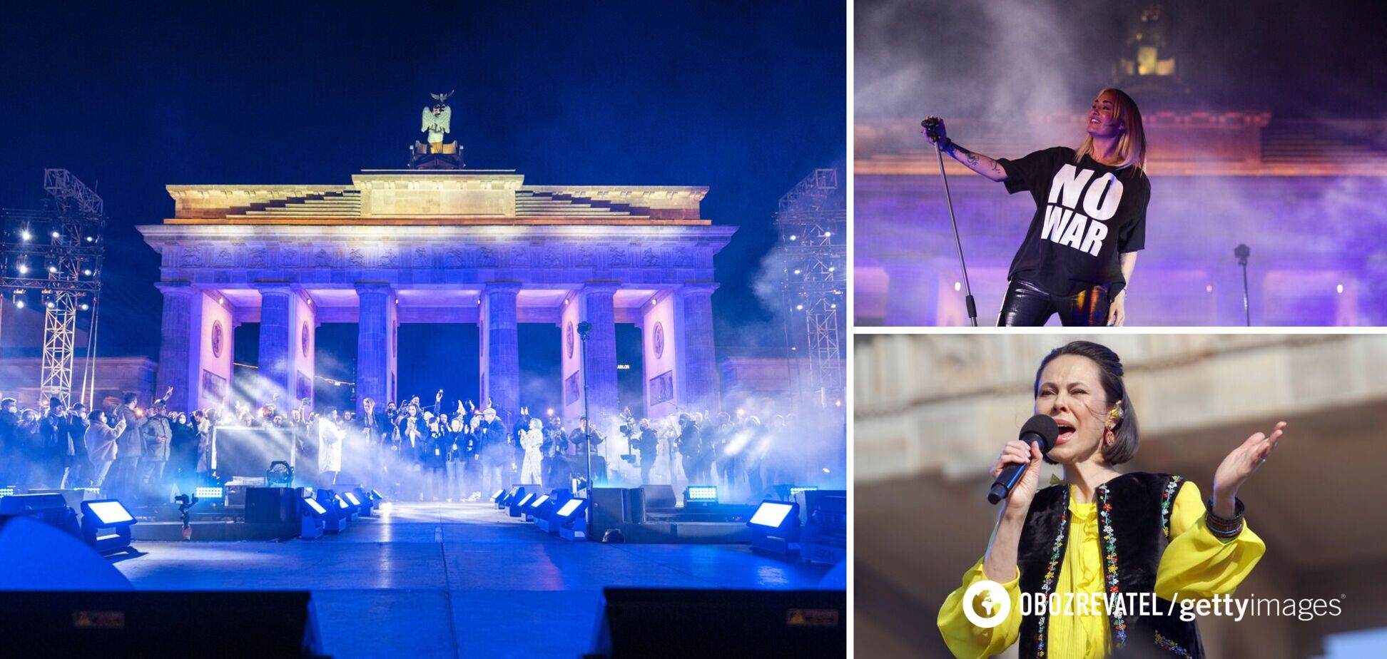 Джамала спела гимн, а жена Кличко – песню о войне. В Берлине прошел масштабный концерт в поддержку Украины