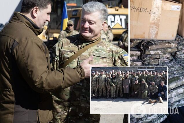 Порошенко привіз ще одному батальйону тероборони бронежилети, кулемети і набої