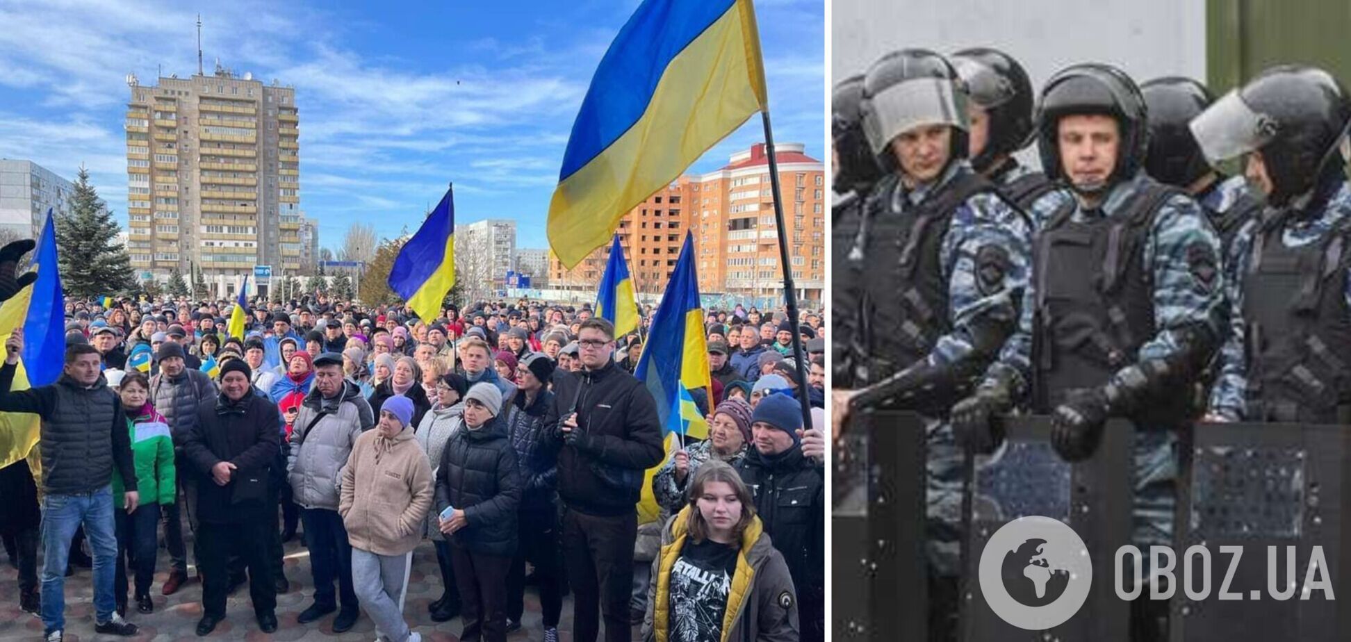 Росія перекинула 600 омонівців до Енергодара після акцій протесту проти окупантів: вони патрулюють місто