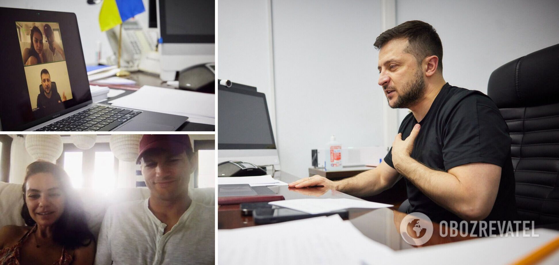 Зеленский лично поблагодарил Эштона Кутчера и Милу Кунис за помощь Украине: они вдохновляют мир. Фото