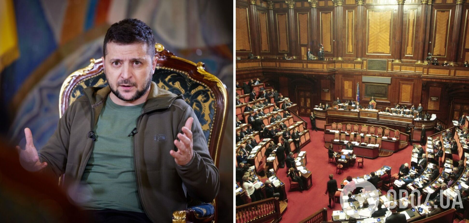 Зеленский обратился к парламенту Италии: мы на грани выживания, под Киевом оккупанты похищают детей, убивают и пытают