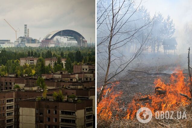 У зоні відчуження ЧАЕС зафіксували сім осередків загоряння, які у десятки разів перевищують допустимі норми