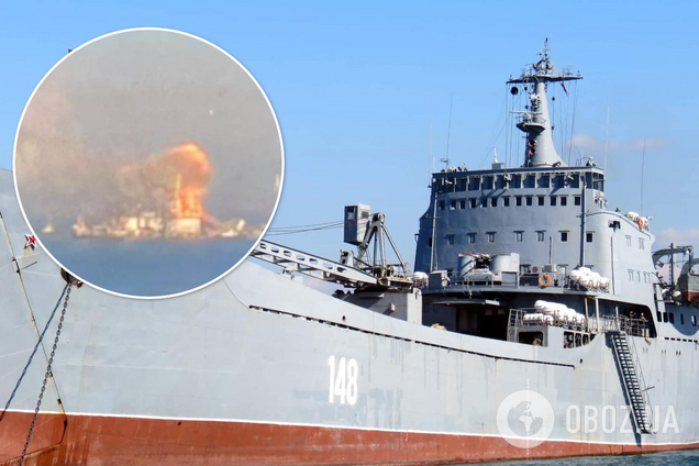 Пожежа перекинулася на склад боєприпасів: ЗСУ при знищенні 'Орска' пошкодили ще два кораблі РФ