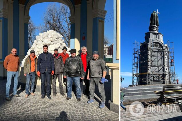В Киеве начали устанавливать защиту для памятников