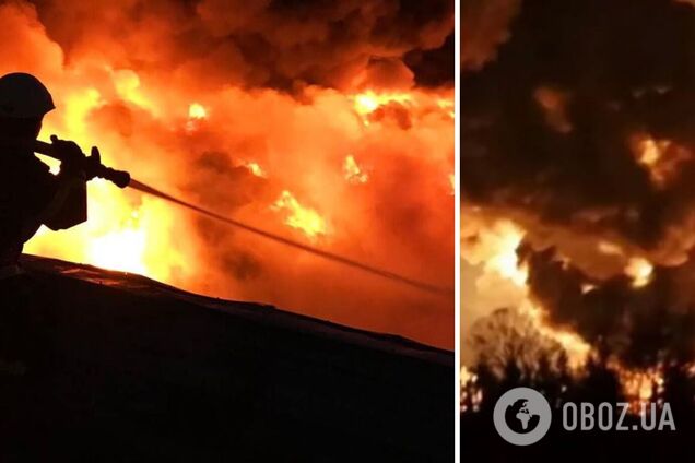 У Тростянці другу добу палає пожежа, рятувальники не можуть потрапити на місце через обстріли