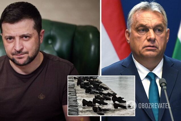 Зеленский напомнил Орбану о трагедии венгерских евреев: сходи на набережную Дуная, если не решаешься вводить санкции