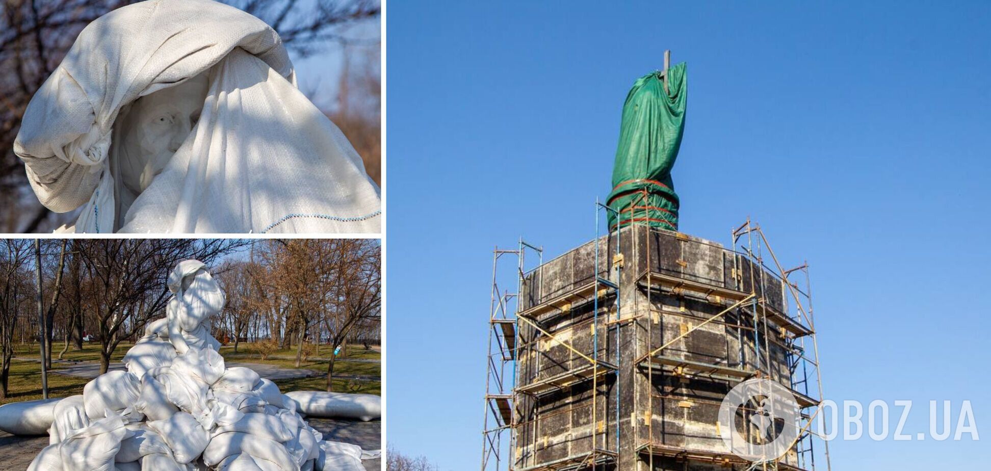 У Києві захищають пам'ятники від обстрілів окупантів