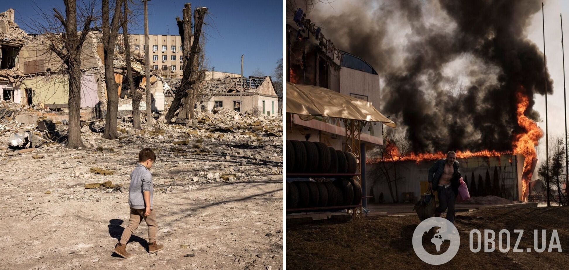 'Все на планете должны знать, что делает Россия': Зеленский показал фото разрушенных украинских городов