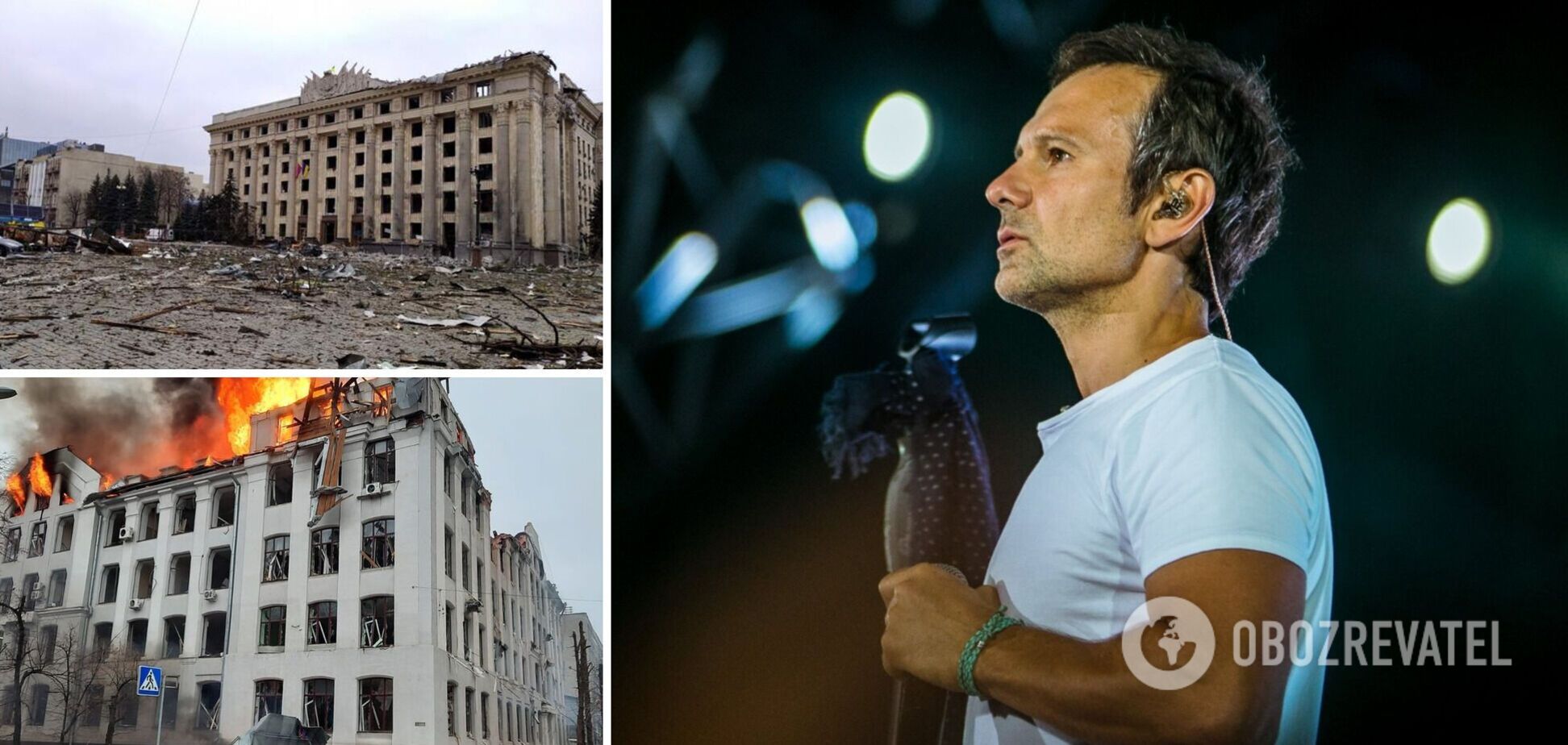 Вакарчук заспівав біля пам'ятника Шевченку в зруйнованому від бомбардувань Харкові. Відео