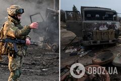 Надпис 'Росія – сила' не допоміг: під Сумами українські захисники знищили колону ворожої техніки. Фото