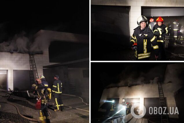 Из-за падения обломков ракеты начался пожар