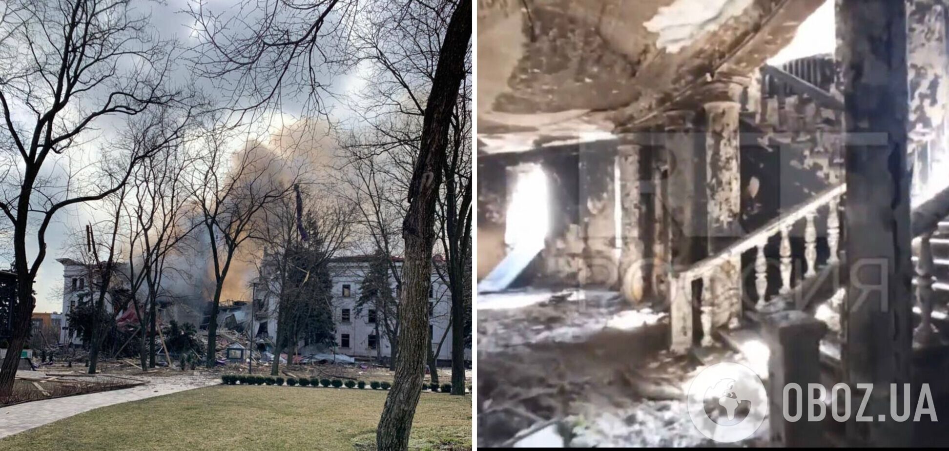 Российские пропагандисты показали видео изнутри драмтеатра в Мариуполе, признав тем самым, что убили мирных жителей