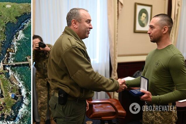 Украинский пограничник, пославший русский корабль на***, вернулся домой и получил награду. Фото и видео