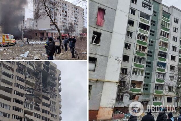 В Чернигове войска России ударили по жилым кварталам в центре города: сообщают о жертвах. Фото