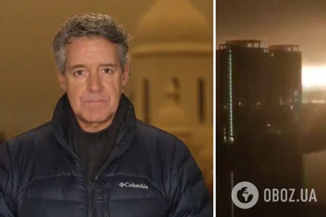 Американські журналісти зафіксували вибухи у Києві під час ефіру. Відео