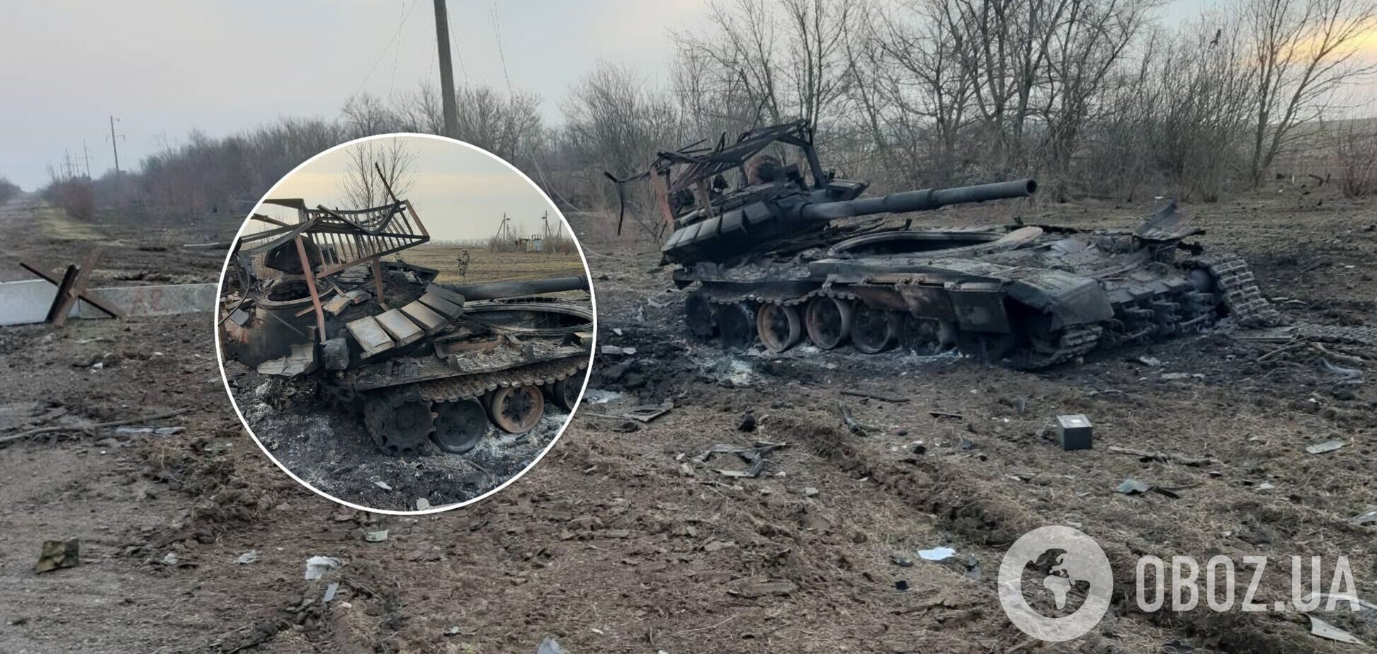 Українські захисники ударом із Javelin перетворили російський танк на брухт. Фото