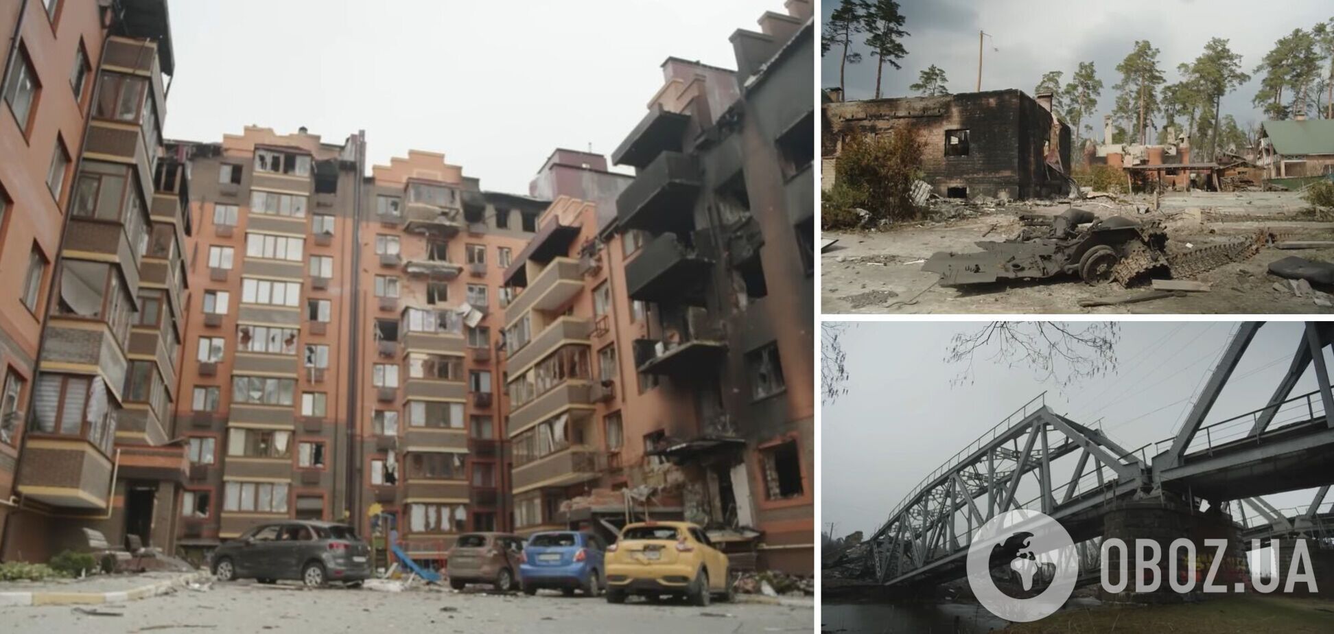 Розгромлені будинки й тіла вбитих на вулиці: масштаб руйнувань в Ірпені показали на відео